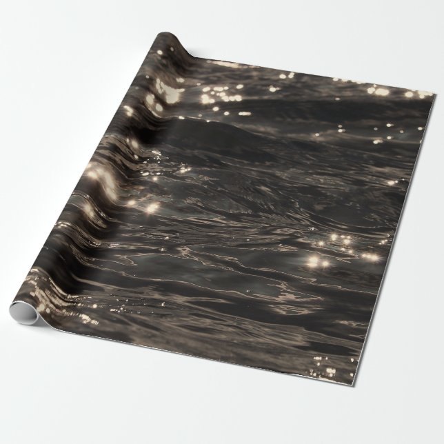 Cadeau Papier d'emballage à eau foncée (Déroulé)