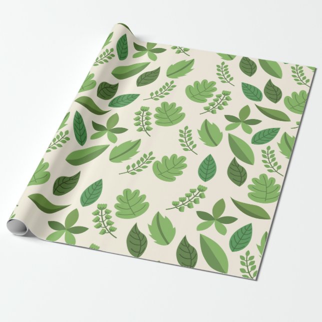 Cadeau Papier d'emballage à feuille naturelle (Déroulé)