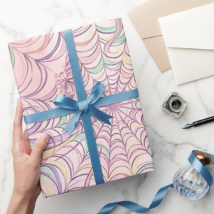 Cadeau Papier d'emballage à l'encre pastel Toile d'araign