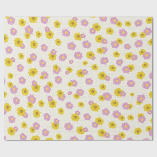 Cadeau Papier d'emballage à marguerite (Plat)