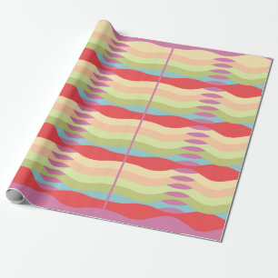 Cadeau Papier d'emballage à motif courbe brillant