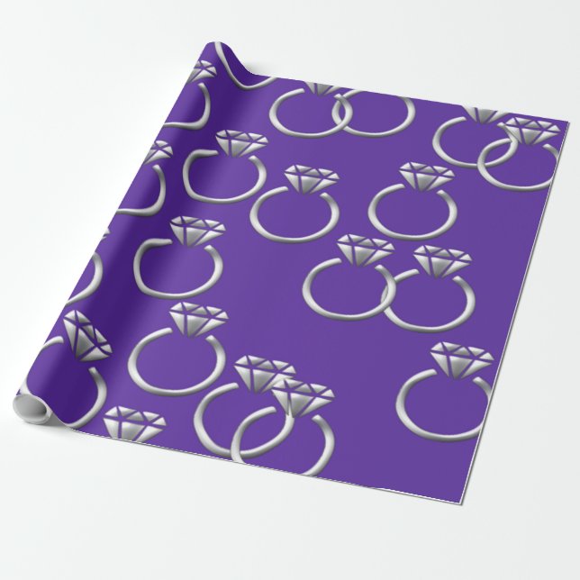 Cadeau Papier d'emballage à motif de bague (Déroulé)