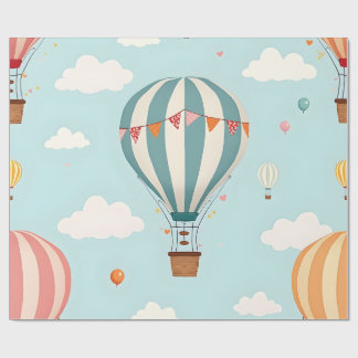 Cadeau Papier d'emballage à motif de ballon à air