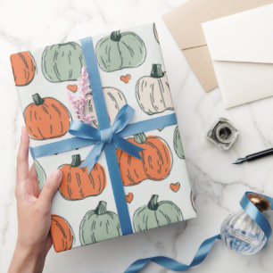 Cadeau Papier d'emballage à motif de citrouille fantaisis