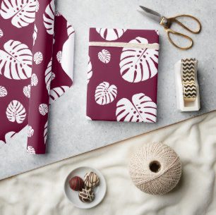 Cadeau Papier d'emballage à motif de feuilles de palmier