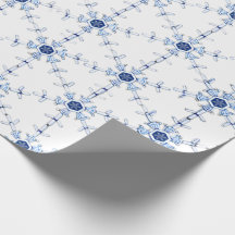 Papier d'emballage à motif de flocon de diamant