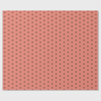 Cadeau Papier d'emballage à motif de nœud coquet rose mig
