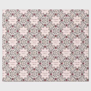 Cadeau Papier d'emballage à motif floral avec amour toujo