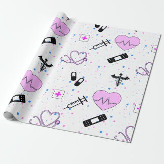Cadeau Papier d'emballage à motif Médical / Médecin / Inf