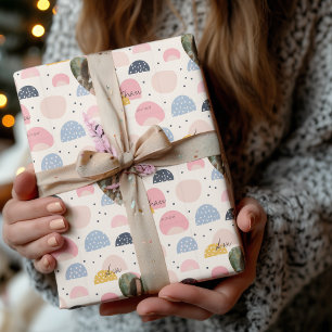 Cadeau Papier d'emballage à motif pastel avec photo perso