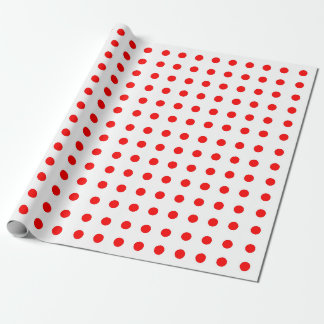 Cadeau Papier d'emballage à motif pois rouge