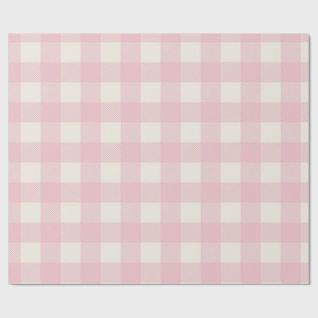 Cadeau Papier d'emballage à motif texturé rose doux (Plat)