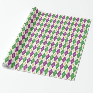 Cadeau Papier d'emballage à motifs de losanges de mardi