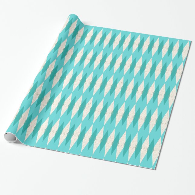 Cadeau Papier d'emballage à motifs de losanges moderne de (Déroulé)