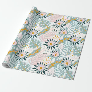 Cadeau Papier d'emballage à motifs floraux