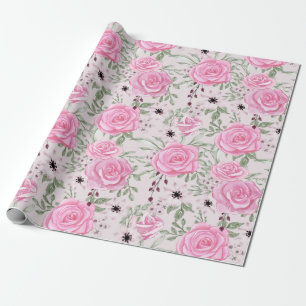 Cadeau Papier d'emballage à motifs floraux