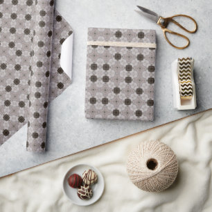 Cadeau Papier d'emballage à motifs floraux géométriques