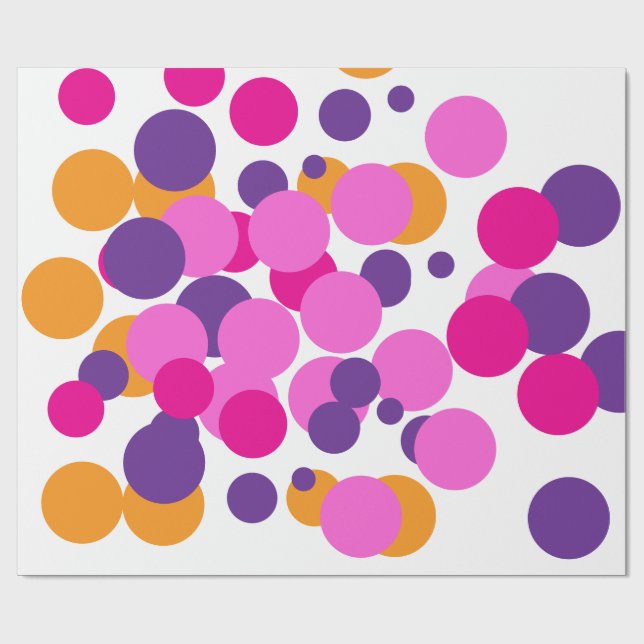 Cadeau Papier d'emballage à pois (Plat)