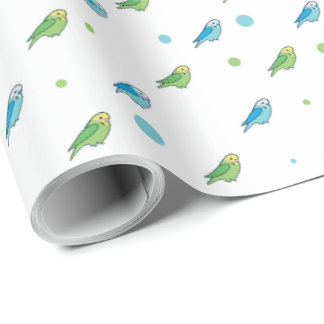 Cadeau Papier d'emballage à pois perroquet