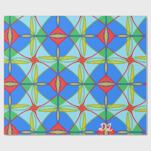 Cadeau Papier d'emballage abstrait à motif unique