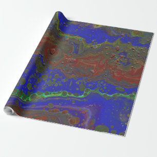 Cadeau Papier d'emballage abstrait bleu Daddy Rockin Stro
