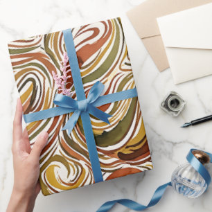 Cadeau Papier d'emballage abstrait coquille de tortue ton