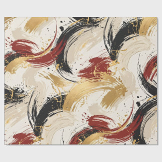 Cadeau Papier d'emballage Abstrait coup de pinceau