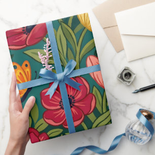 Cadeau Papier d'emballage abstrait papillons de l'art pop