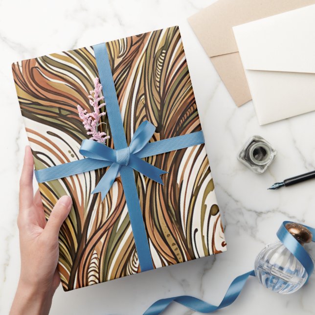 Cadeau Papier d'emballage abstrait Queue de baleine Tons  (Cadeaux)