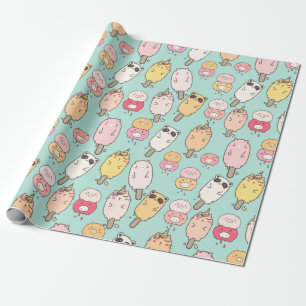 Cadeau Papier d'emballage alimentaire Kawaii