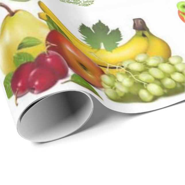 Cadeau Papier d'emballage Aliments de santé (Coin rond)