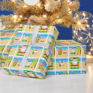 Cadeau Papier d'emballage Aloha Père Noël