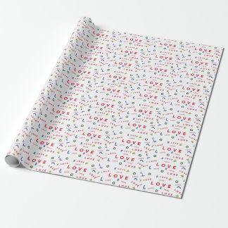 Cadeau papier d'emballage amour