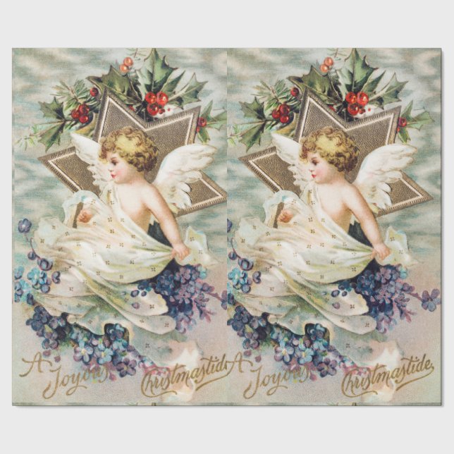 CADEAU PAPIER D'EMBALLAGE ANGE DE NOËL (Couture)