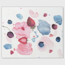 Papier d'emballage aquarelle de fruits