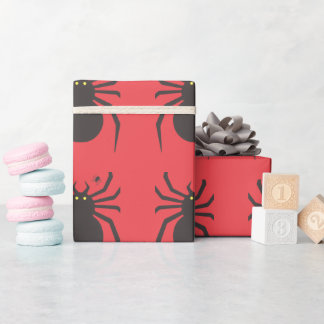 Cadeau Papier d'emballage Araignée Noire