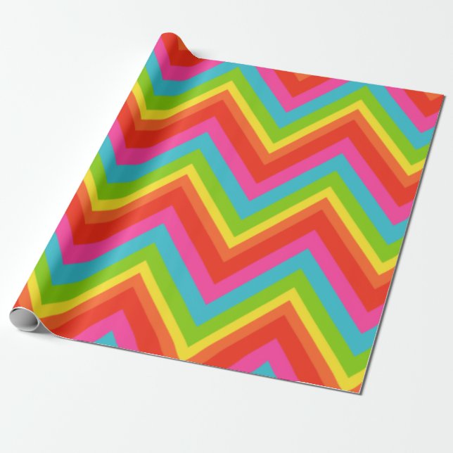 Cadeau Papier d'emballage Arc-en-ciel (Déroulé)
