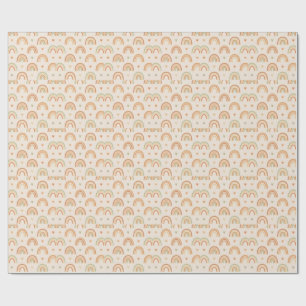 Cadeau Papier d'emballage arc-en-ciel Boho