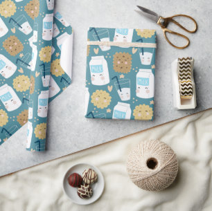 Cadeau Papier d'emballage au lait et aux biscuits