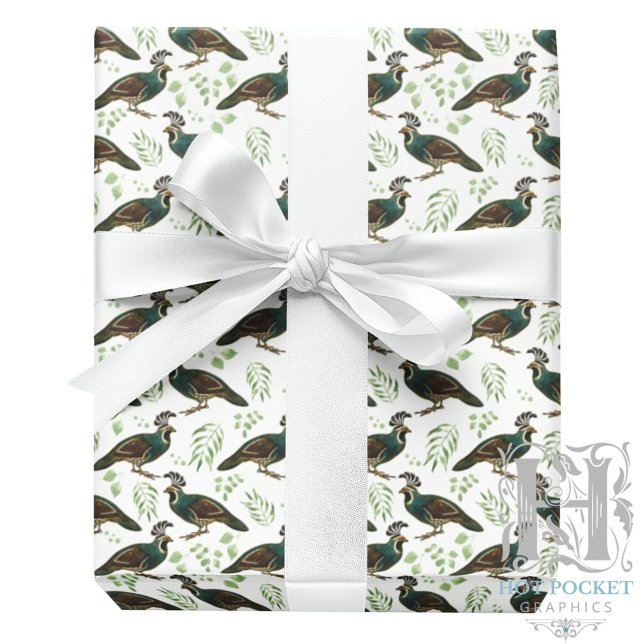Cadeau Papier d'emballage aux cailles (Créateur téléchargé)