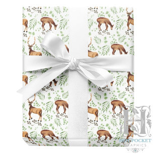 Cadeau Papier d'emballage aux cerfs