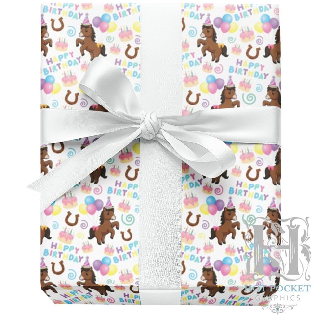 Cadeau Papier d'emballage aux chevaux (Créateur téléchargé)