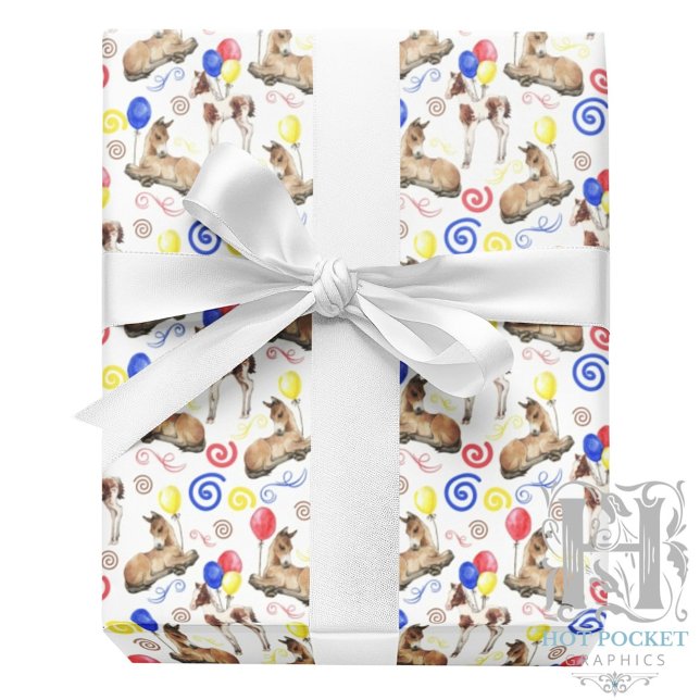 Cadeau Papier d'emballage aux chevaux (Créateur téléchargé)