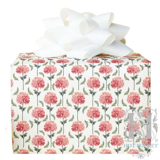 Cadeau Papier d'emballage aux chrysanthèmes (Créateur téléchargé)