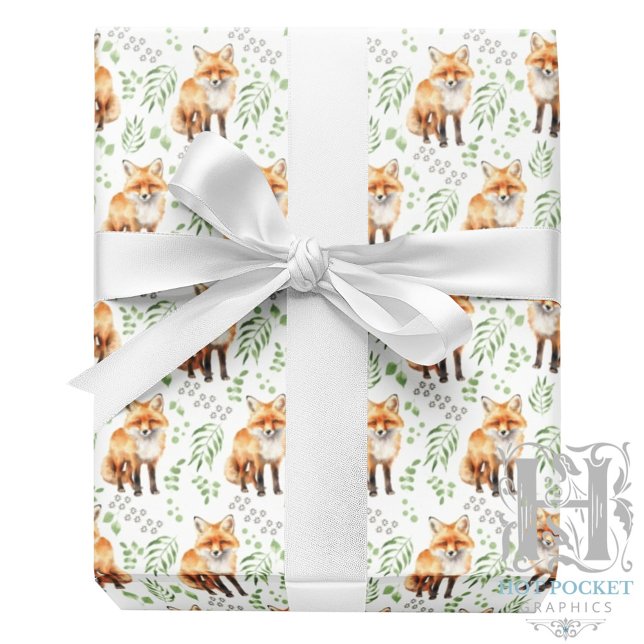 Cadeau Papier d'emballage aux renards (Créateur téléchargé)