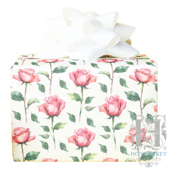 Cadeau Papier d'emballage aux roses (Créateur téléchargé)