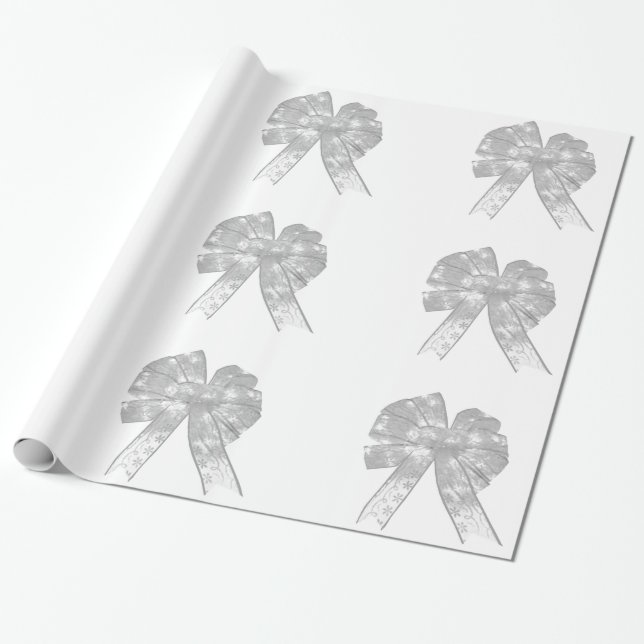Cadeau Papier d'emballage aux rubans blancs (Déroulé)