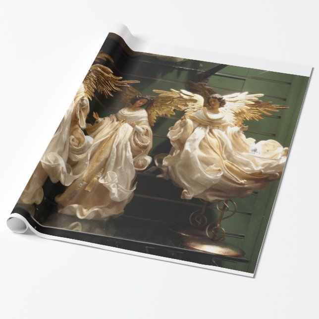 Cadeau Papier d'emballage avec des anges (Déroulé)