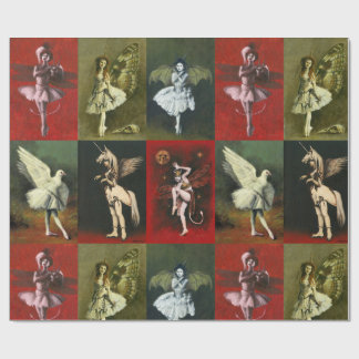 Cadeau Papier d'emballage avec des diablotins de danse vi