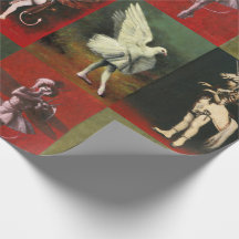 Papier d'emballage avec des diablotins de danse vi